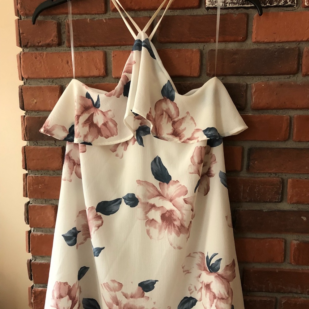 White floral dress